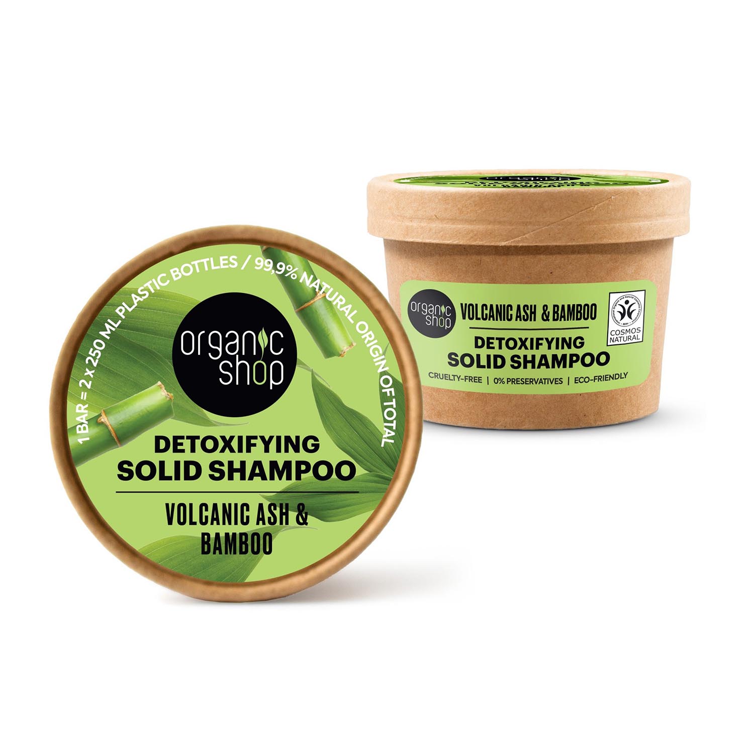 Organic Shop Volcanic Ash Champu Solido Detoxificante 60Gr